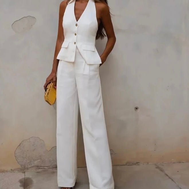 Conjunto Alfaiataria Colete e Calça Janine - Loja Fact