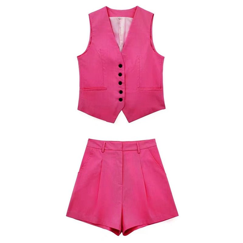 Conjunto Alfaiataria Short e Colete Janine - Loja Fact