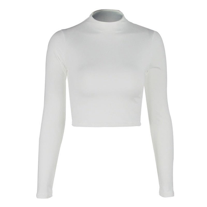 Cropped Branco Manga Longa - Loja Fact