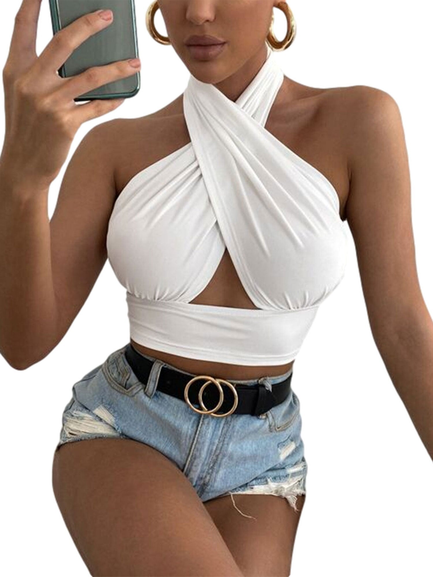 Cropped Branco Push Up - Loja Fact
