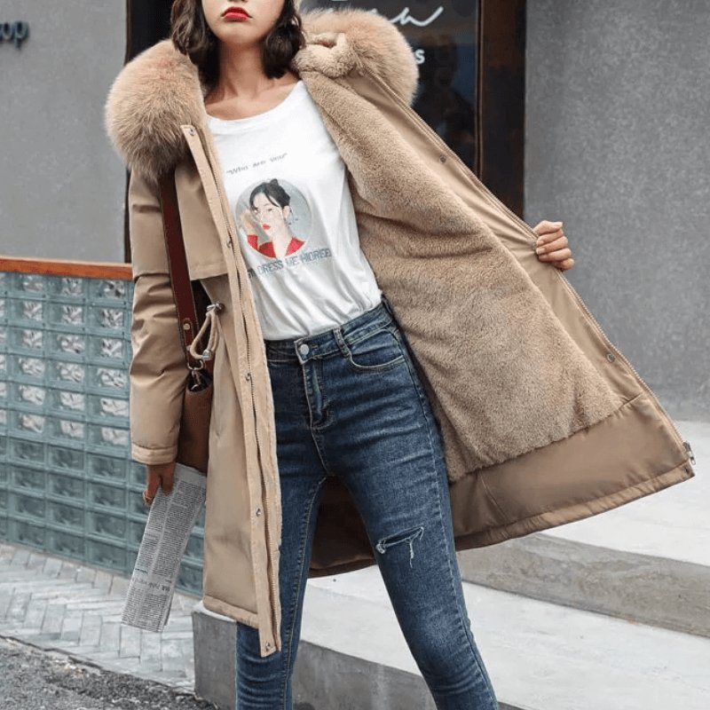 Jaqueta Feminina de Parka Forrada Florence - Loja Fact