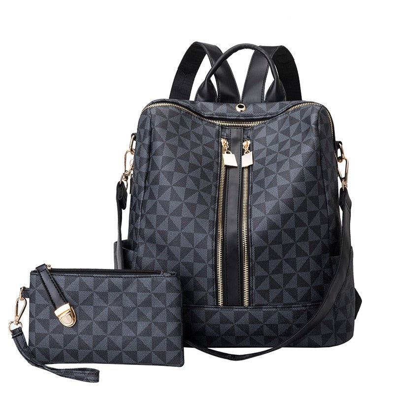 Mochila de Couro Feminina com Carteira - Loja Fact