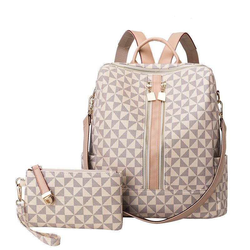 Mochila de Couro Feminina com Carteira - Loja Fact