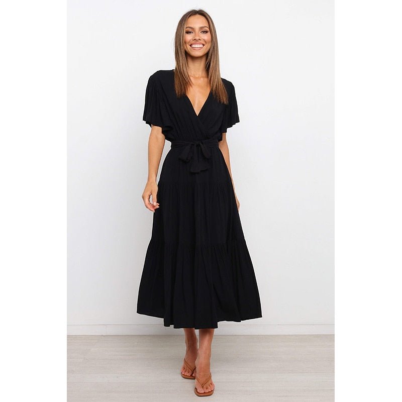 Vestido Feminino Casual Longo - Loja Fact