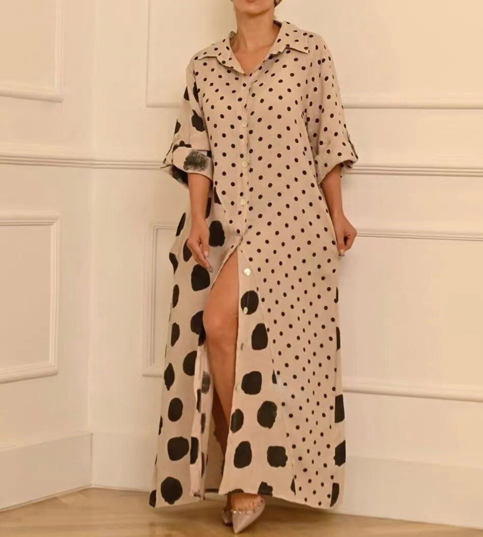 Vestido Longo com Abotoamento Rubelitta - Loja Fact