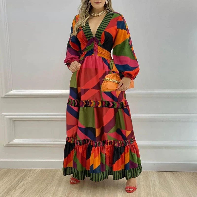 Vestido Longo Manga Comprida Bondy - Loja Fact