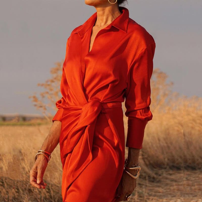 Vestido Longo Transpassado Glend - Loja Fact