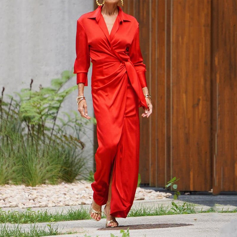 Vestido Longo Transpassado Glend - Loja Fact