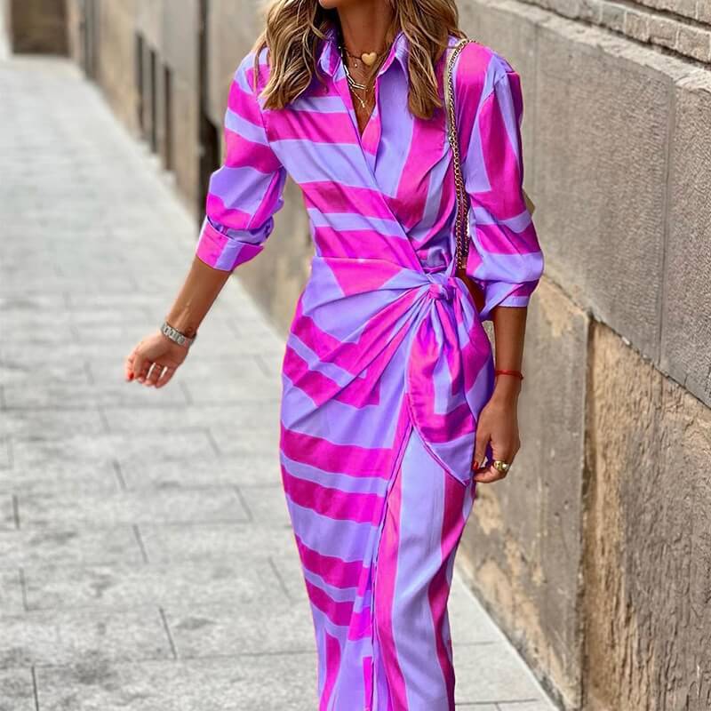 Vestido Mídi Transpassado Rubis - Loja Fact
