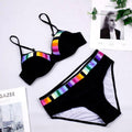 Biquíni Feminino Cós Alto com Bojo e Detalhe Colorido | Polka - Innovare