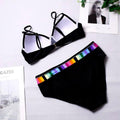 Biquíni Feminino Cós Alto com Bojo e Detalhe Colorido | Polka - Innovare