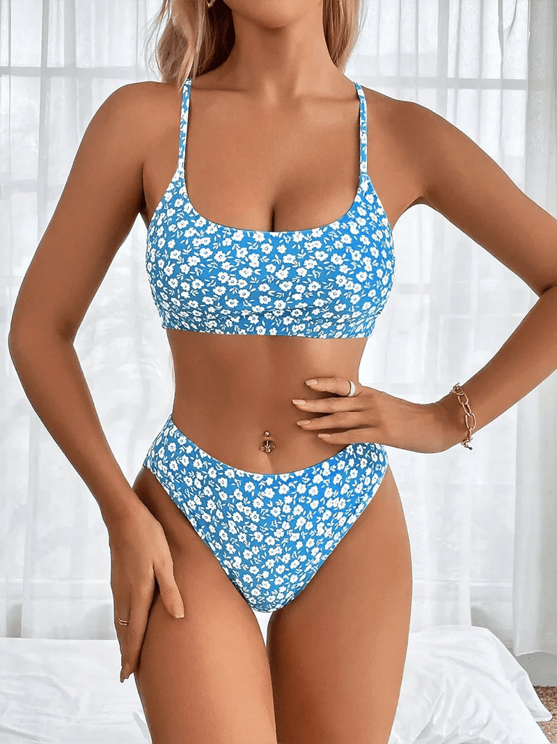 Biquíni Floral High Waist - Camila - Ziora