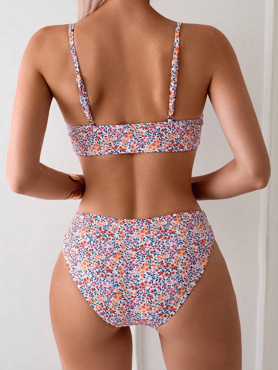 Biquíni Floral High Waist - Camila - Ziora