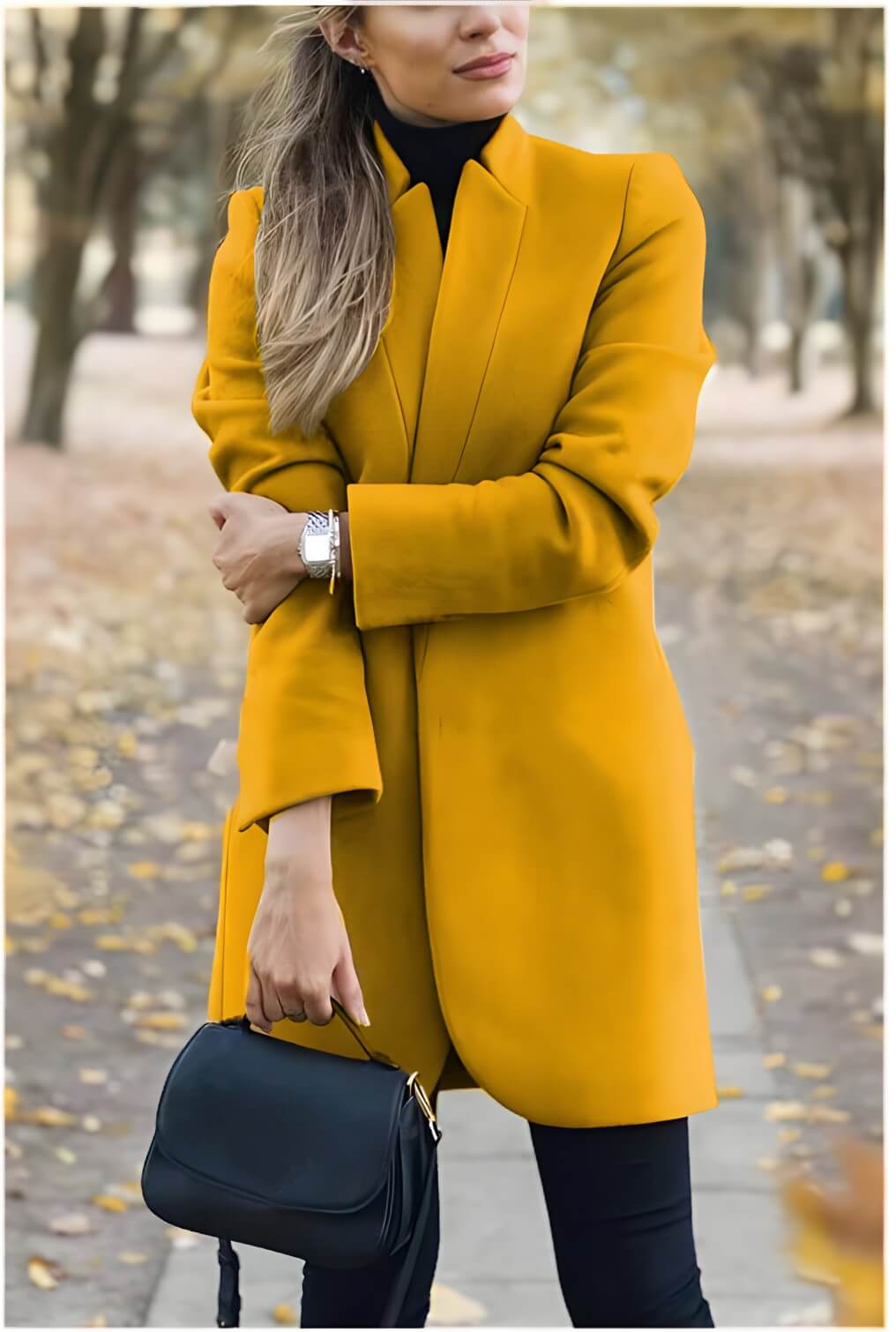 Blazer Alongado de Lã Batida Briseis - Vista Ladies