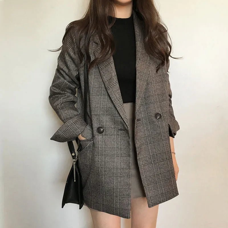 Blazer Alongado Xadrez Imelda - Vista Ladies