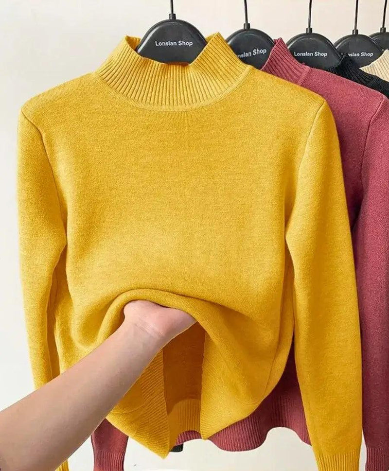 Blusa de Frio Feminina Grossa Térmica de Tricot Peluciada | Muller - Innovare