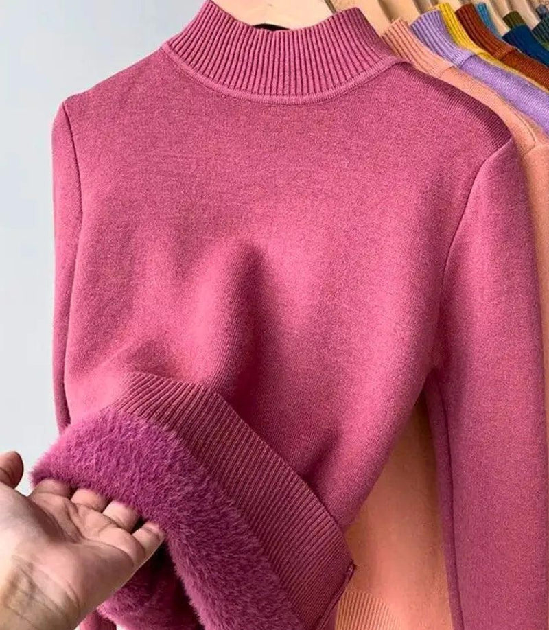 Blusa de Frio Feminina Grossa Térmica de Tricot Peluciada | Muller - Innovare