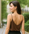 Blusa Regata Feminina de Cetim Social Elegante | Viamor - Innovare