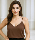 Blusa Regata Feminina de Cetim Social Elegante | Viamor - Innovare