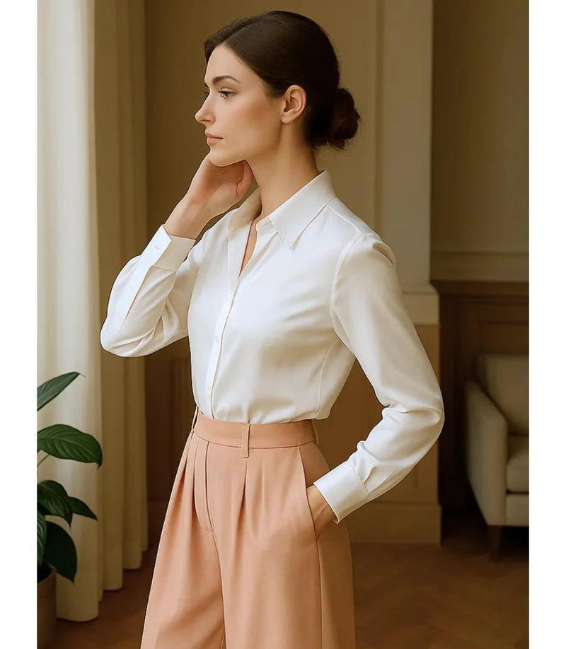 Blusa Social Feminina de Seda com Manga Longa Elegante | Lady - Innovare