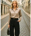 Blusa Social Feminina de Seda com Manga Longa Elegante | Lady - Innovare