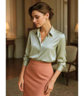 Blusa Social Feminina de Seda com Manga Longa Elegante | Lady - Innovare