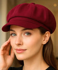 Boina Feminina Francesa em Lã com Aba Vintage Elegante | Oslo - Innovare