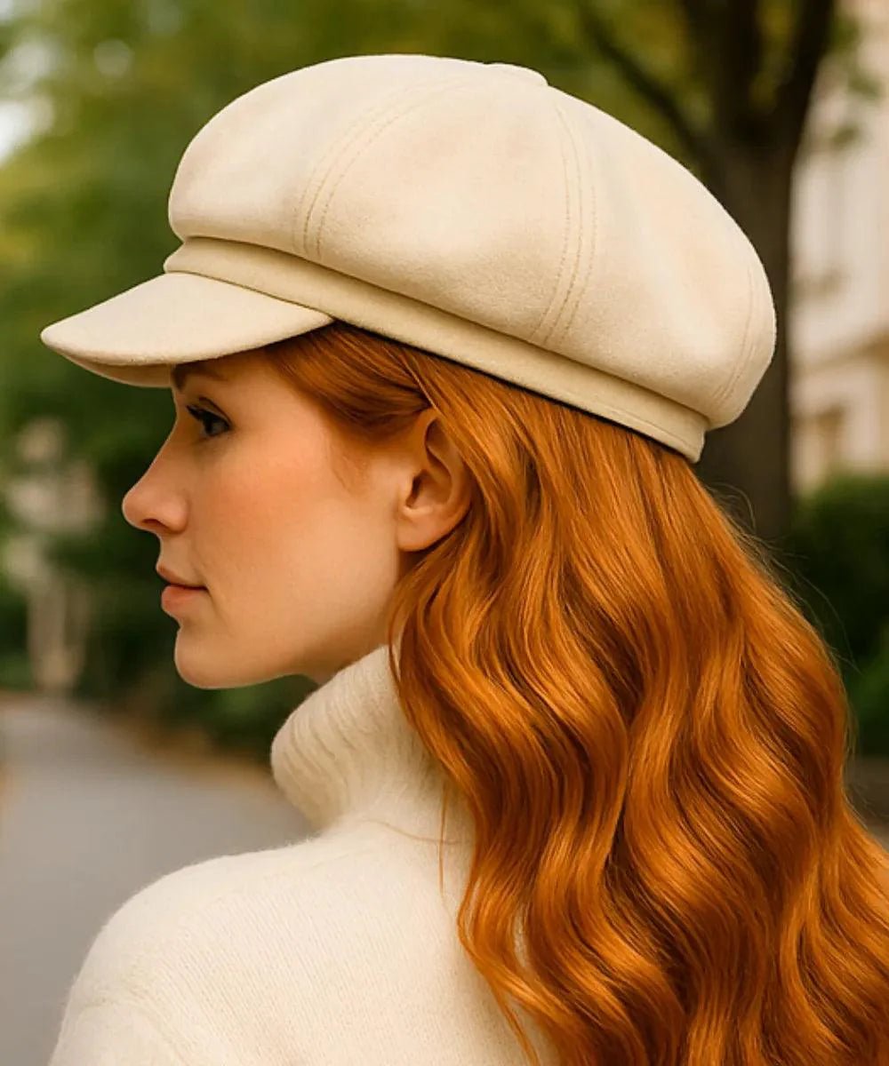 Boina Feminina Francesa em Lã com Aba Vintage Elegante | Oslo - Innovare