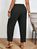 Calça Feminina Plus Size Roberta Com Elastico Na Cintura - Ziora