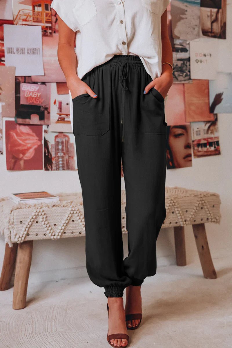 Calça Harem Algodão Cintura Elástica Bali - Ziora