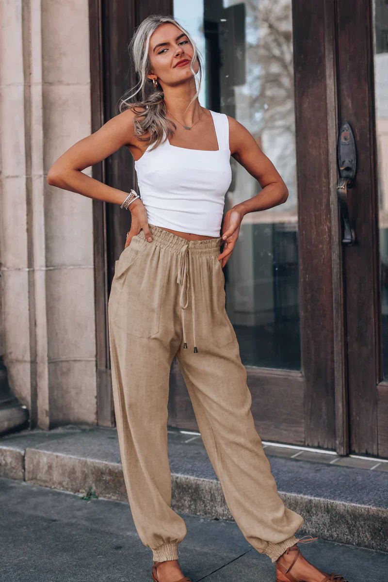 Calça Harem Algodão Cintura Elástica Bali - Ziora