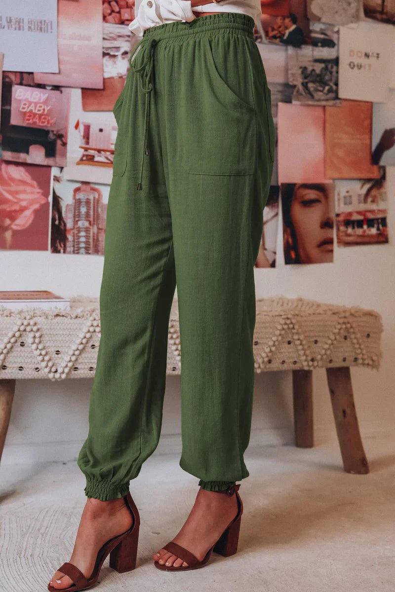 Calça Harem Algodão Cintura Elástica Bali - Ziora