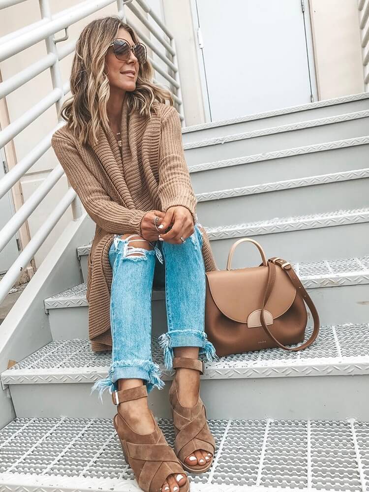 Cardigan Alongado com Bolsos Cedre - Vista Ladies