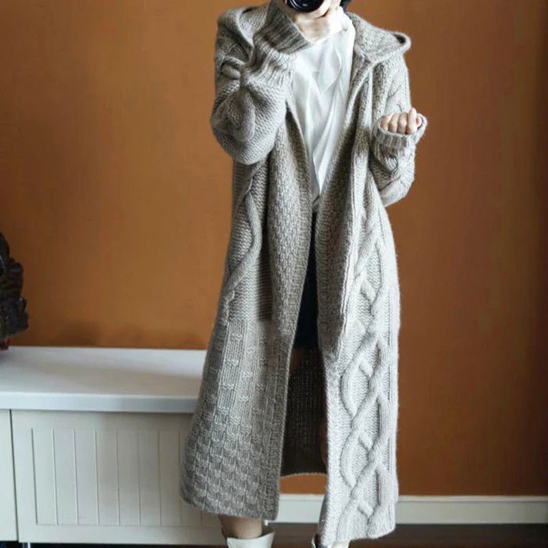 Cardigan Alongado com Capuz Matera - Vista Ladies