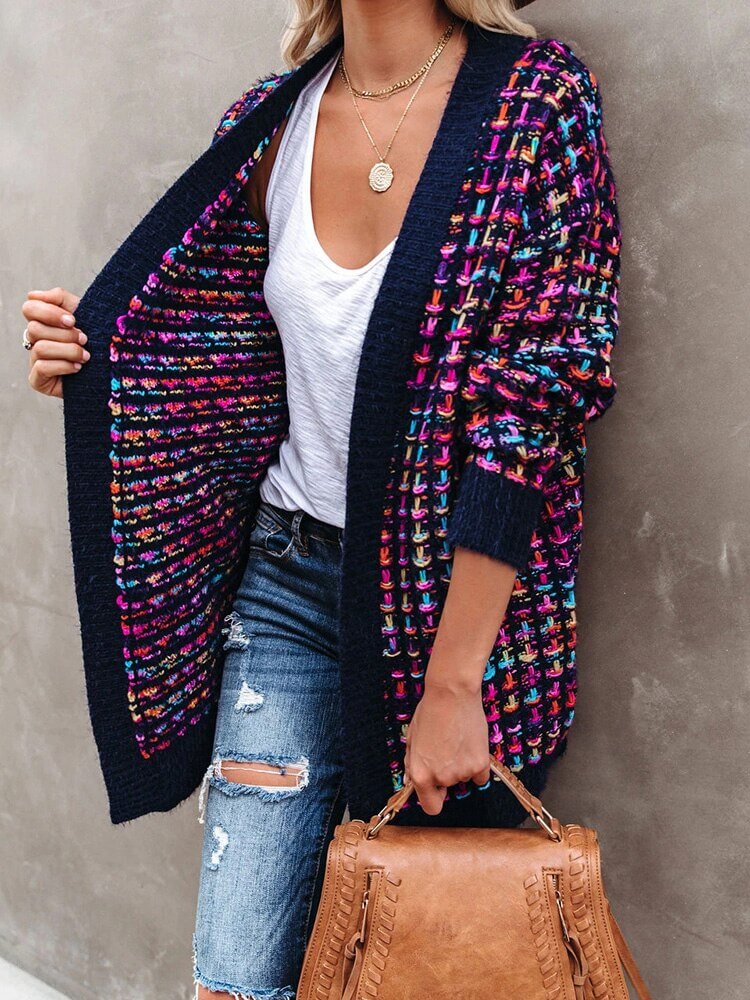 Cardigan Alongado Ponto Aberto Sapin - Vista Ladies