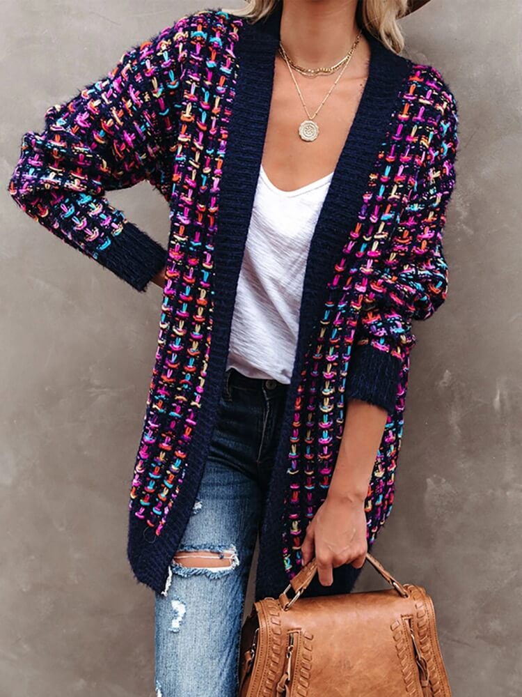 Cardigan Alongado Ponto Aberto Sapin - Vista Ladies