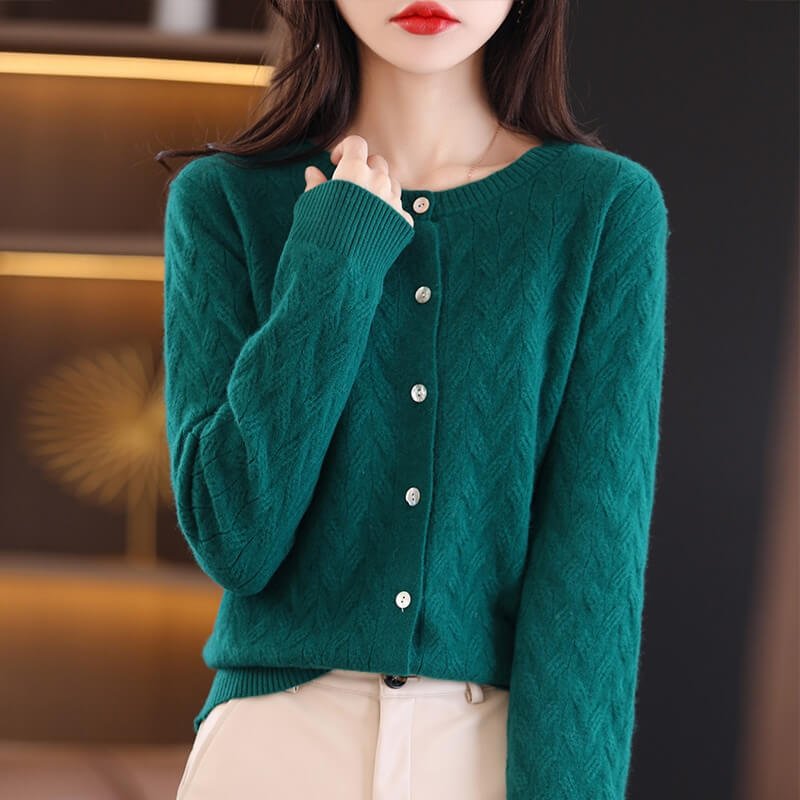 Cardigan Casual de Lã Savan - Vista Ladies