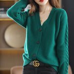 Cardigan Casual de Lã Temple - Vista Ladies