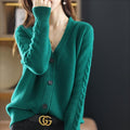 Cardigan Casual de Lã Temple - Vista Ladies