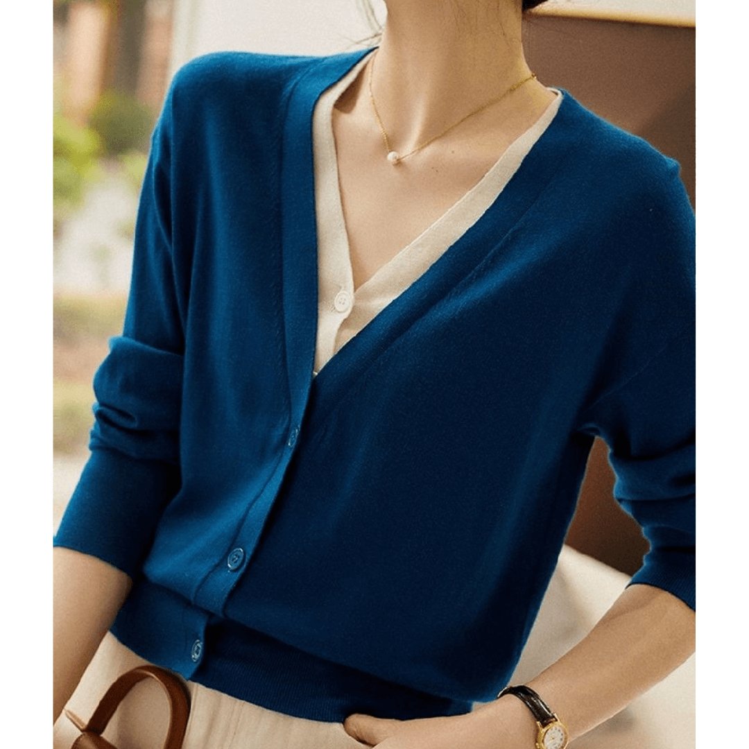 Cardigan Casual Gola Dupla Vent - Vista Ladies
