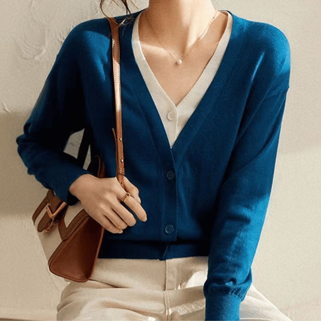 Cardigan Casual Gola Dupla Vent - Vista Ladies