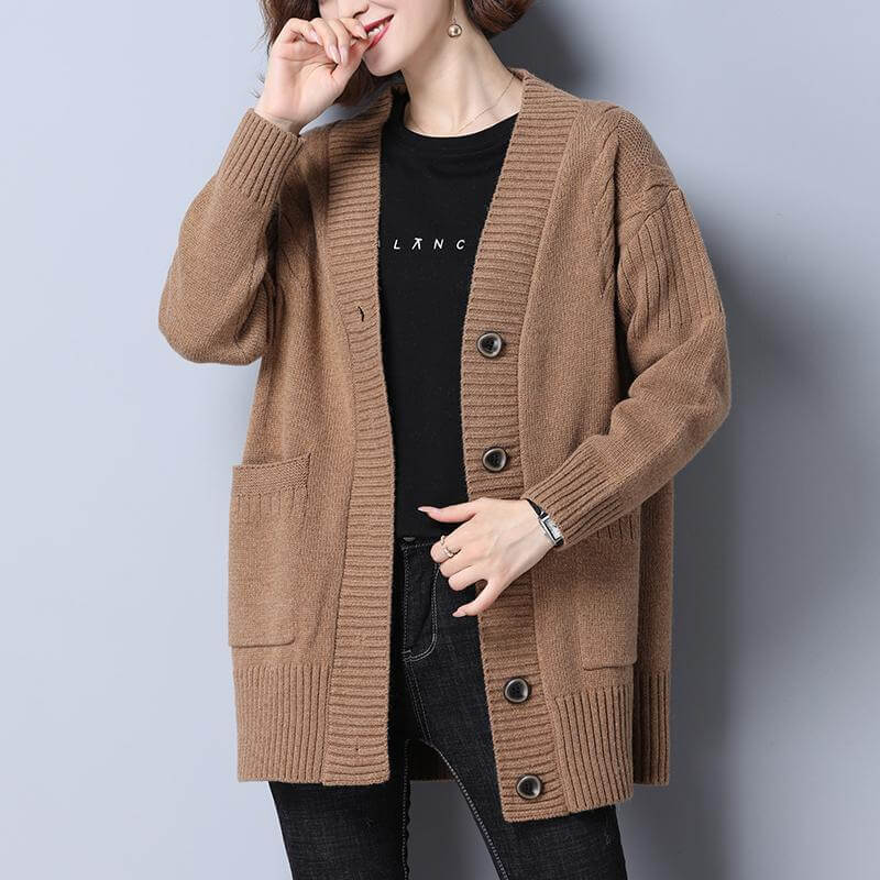 Cardigan com Botões Prunier - Vista Ladies