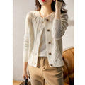 Cardigan de Lã Curto Noyer - Vista Ladies