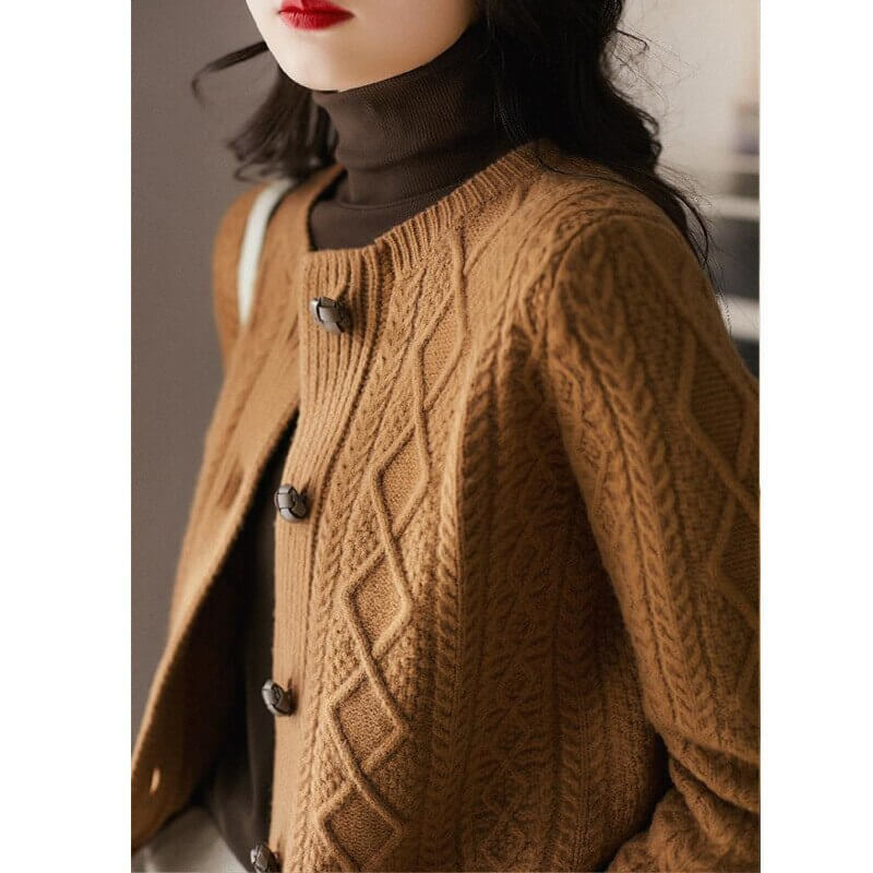 Cardigan de Lã Curto Noyer - Vista Ladies