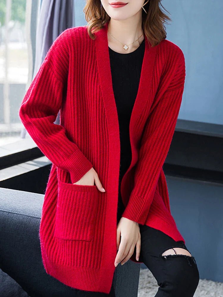 Cardigan Ponto Aberto Alongado Luanda - Vista Ladies