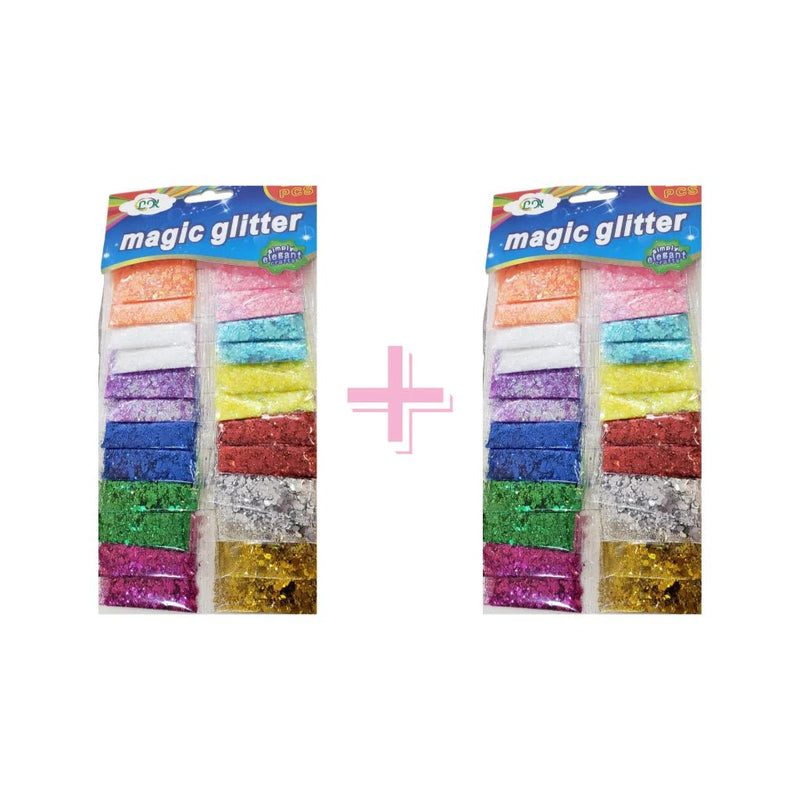 Cartela com 24 Glitters Flocados Coloridos Profissional para Maquiagem, Unhas e Nail Art - Innovare