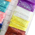 Cartela com 24 Glitters Flocados Coloridos Profissional para Maquiagem, Unhas e Nail Art - Innovare