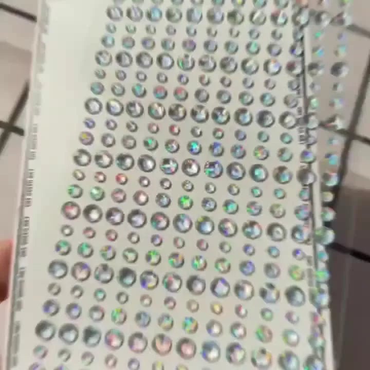 Cartela de Strass Adesiva 5mm Profissional para Maquiagem, Unhas, Artesanato e Carnaval - Innovare