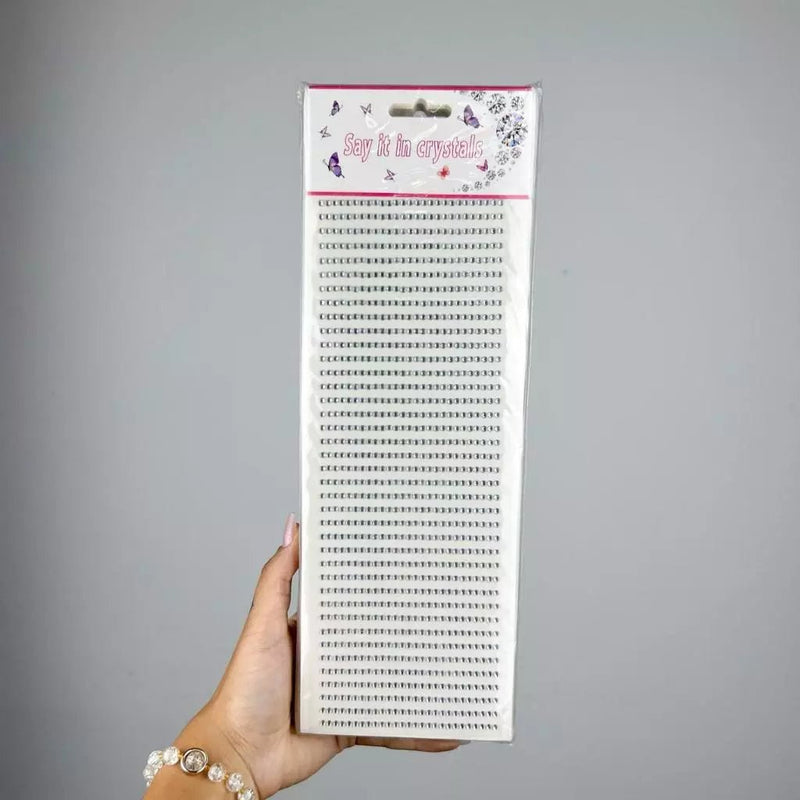 Cartela de Strass Autoadesiva em Resina para Artesanato, Scrapbook, Unhas e Maquiagem - Innovare