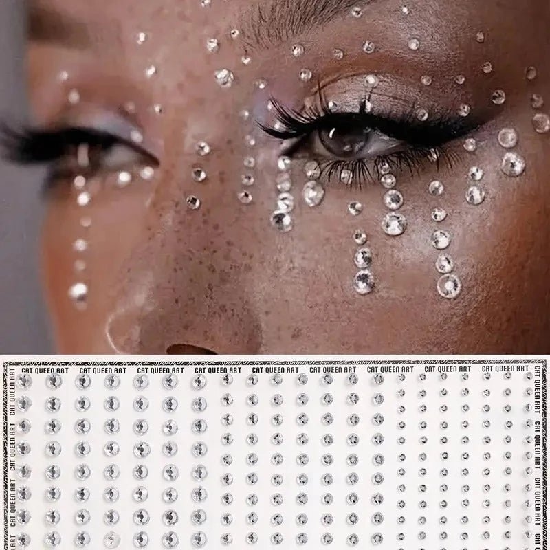 Cartela de Strass Autoadesiva em Resina para Artesanato, Scrapbook, Unhas e Maquiagem - Innovare